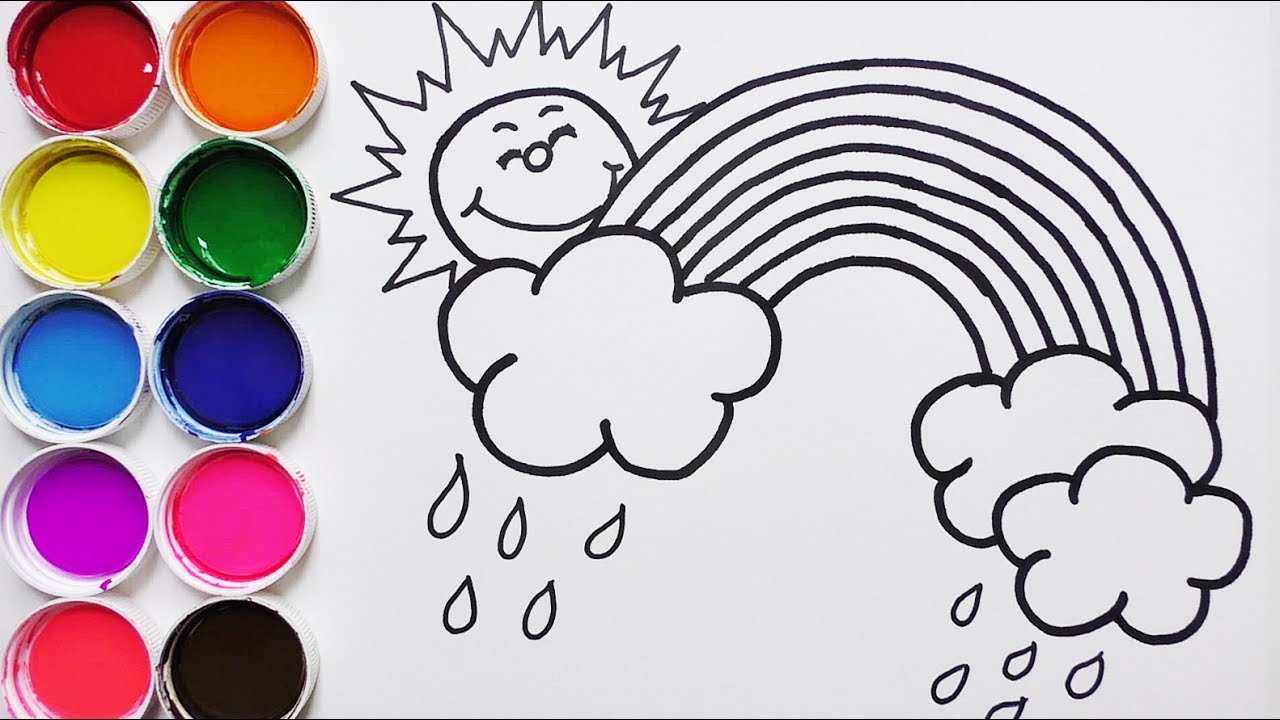 Dibuja Y Colorea Arco Iris Dibujos Para Ninos How To Draw A Rainbow Funkeep Easy Drawings Dibujos Faciles Dessins Faciles How To Draw Comment Dessiner Como Dibujar