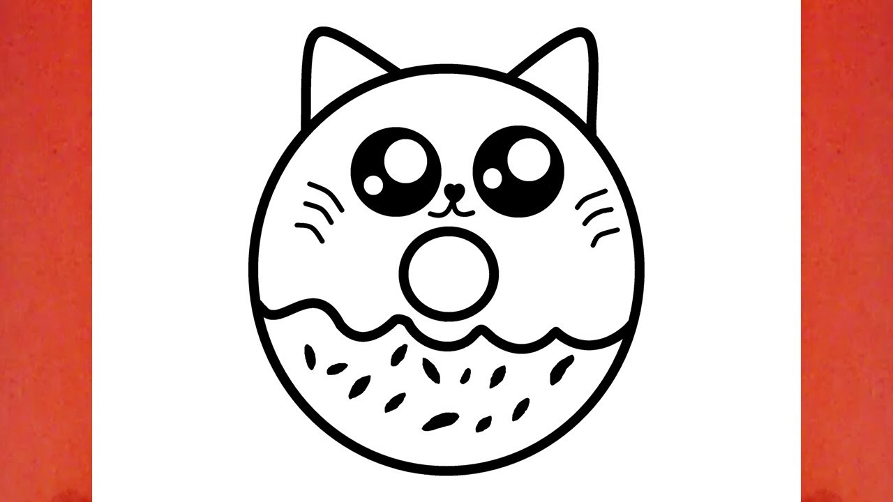 HOW TO DRAW A CUTE DONUT CAT | Social Useful Stuff - Handy Tips