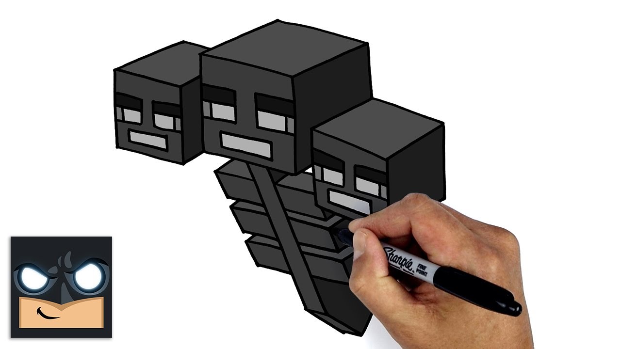 How To Draw Minecraft Wither Step by Step Drawing Tutorial for