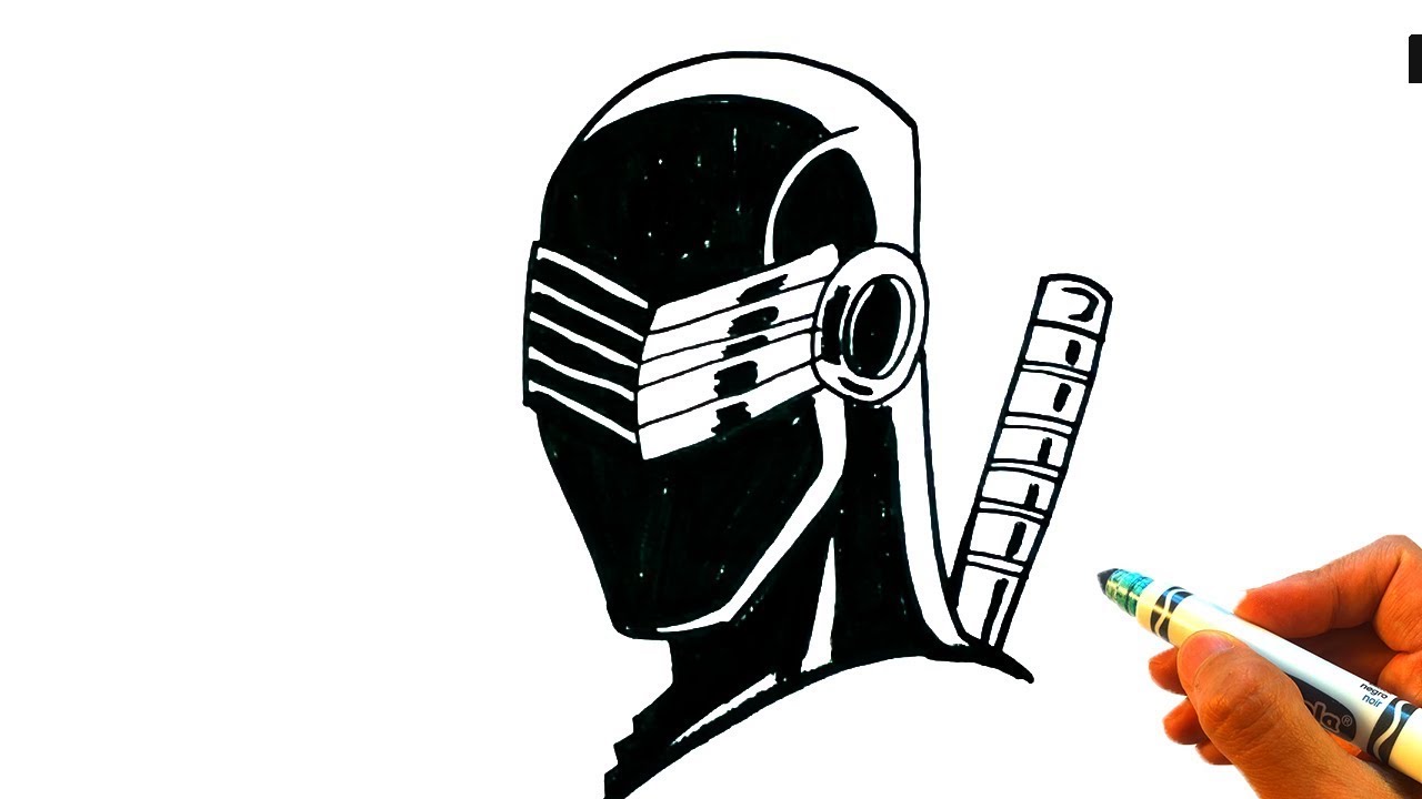 The Easy Way How To Draw Snake Eyes From G I Joe Social Useful Stuff Handy Tips