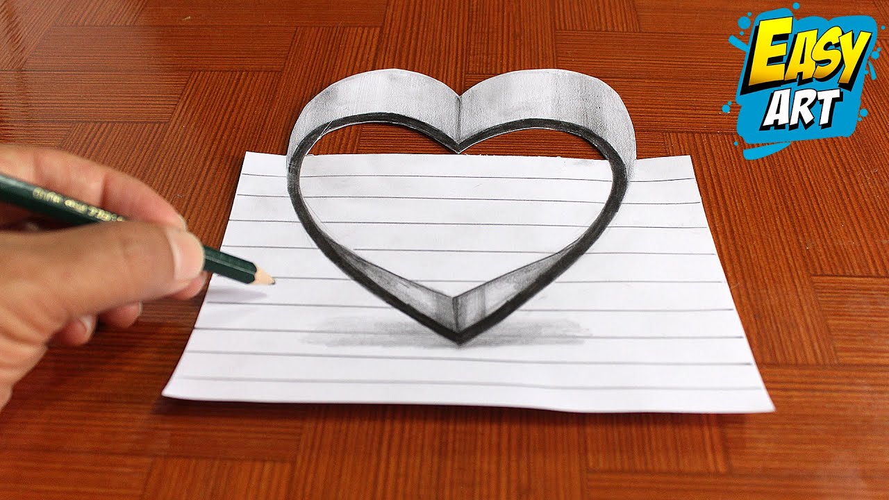 Como Dibujar Un CorazÓn 3d How To Draw A Heart 3d Easy Art Social Useful Stuff Handy Tips 9486