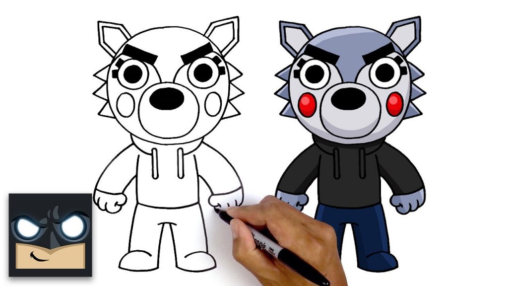 How To Draw Piggy From Roblox Easy - piggy roblox characters coloring pages