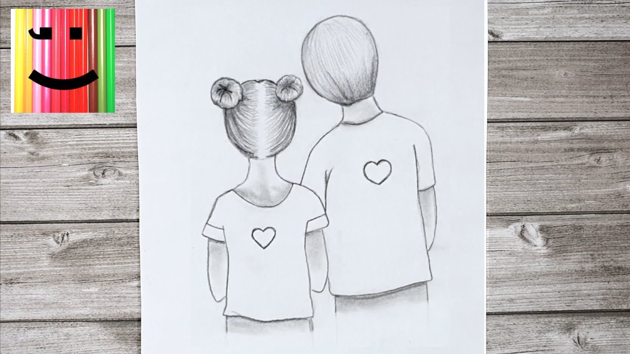 Comment dessiner deux amoureux | Tutoriel d'art | Dessin au crayon de