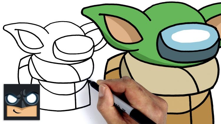 How To Draw Baby Yoda Crewmate Among Us Social Useful Stuff Handy Tips