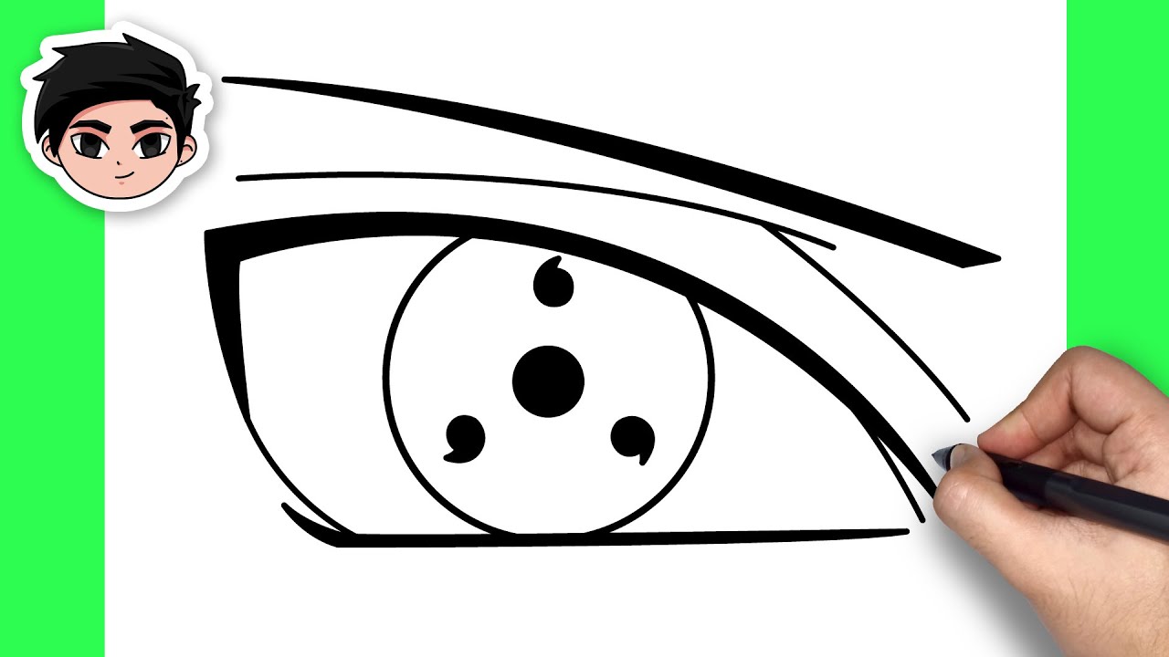 Sketch of sharingan with details