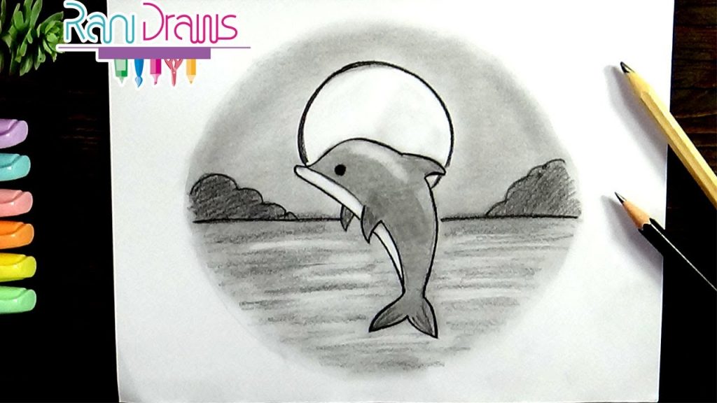 Como Dibujar Un Paisaje Con Delfin A Lapiz How To Draw A Dolphin Landscape With Pencil Social Useful Stuff Handy Tips