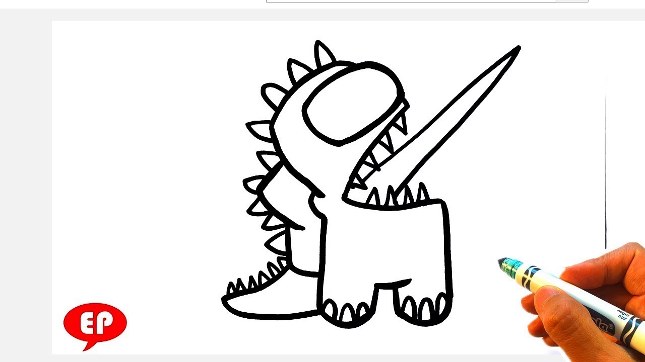 AWESOME How to Draw Among Us Godzilla Crewmate | Social Useful Stuff