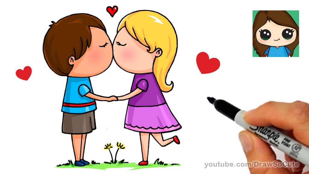 How To Draw A Boy And Girl Kissing Easy Social Useful Stuff Handy Tips