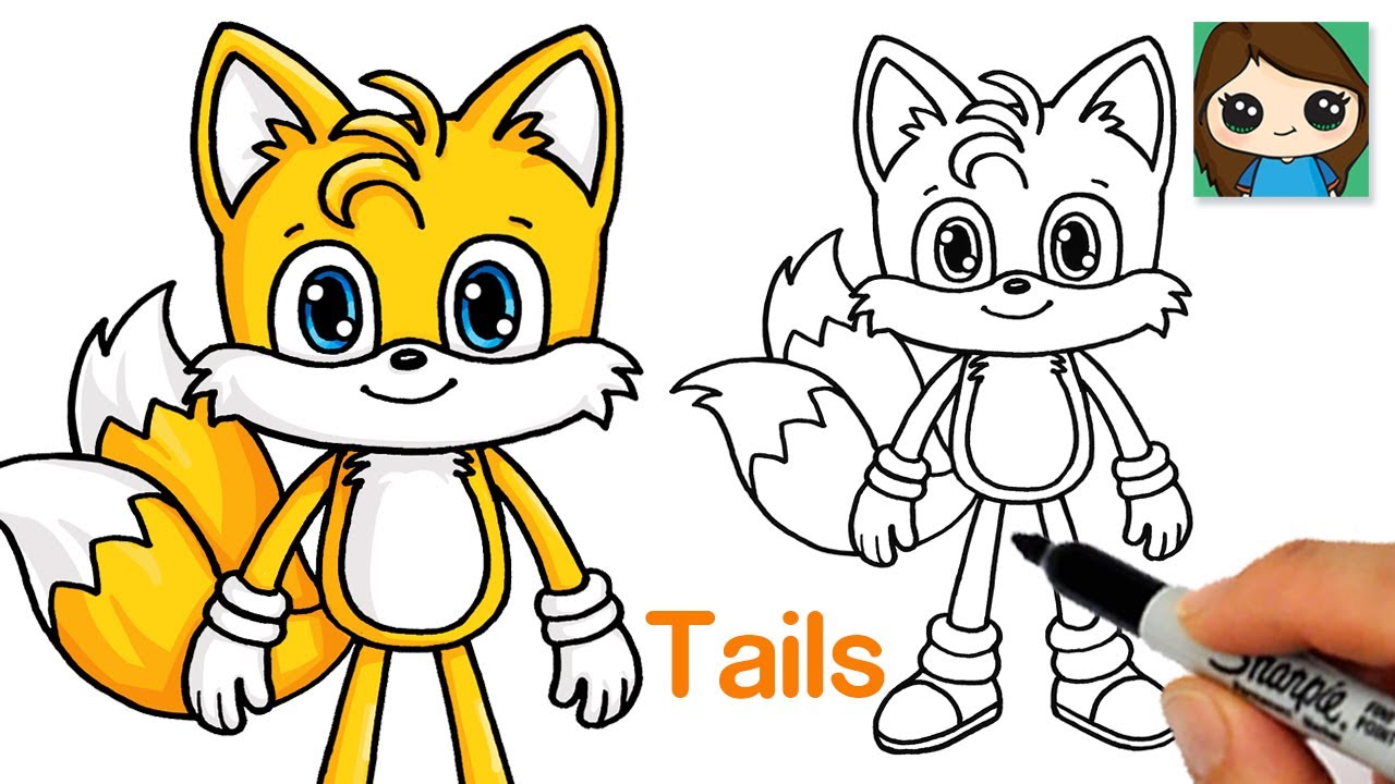How to Draw Tails Easy | Sonic the Hedgehog | Social Useful Stuff