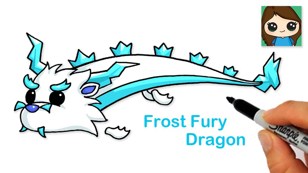 How to Draw the Frost Fury Dragon ️ Roblox Adopt Me Pet | Social Useful