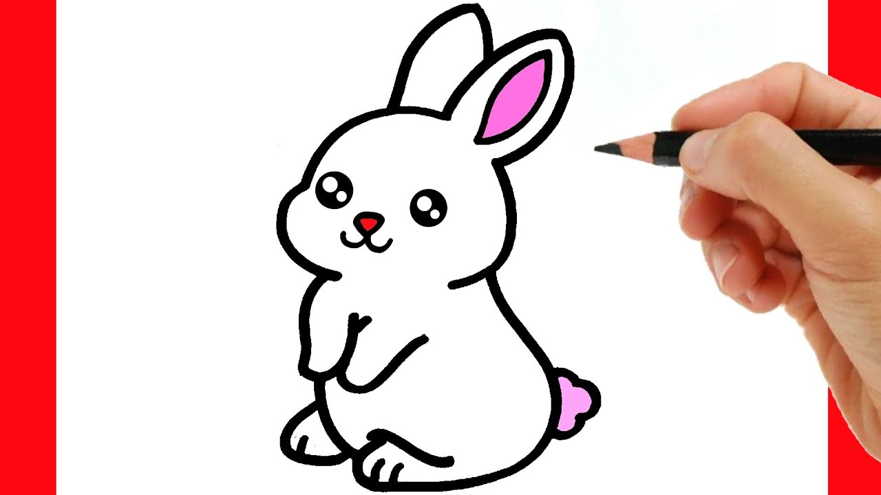 Cómo dibujar un conejo facil paso a paso.