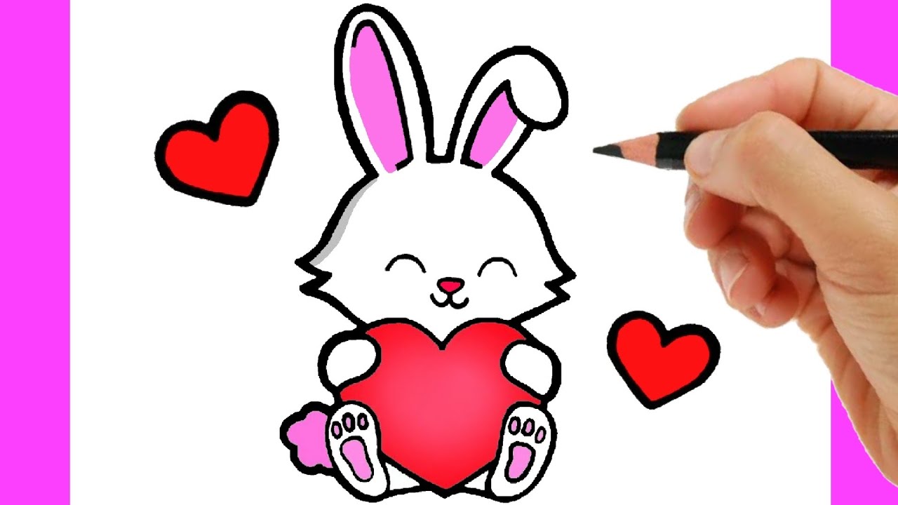 HOW TO DRAW A CUTE BUNNY - HOW TO DRAW A RABBIT EASY STEP BY STEP ...