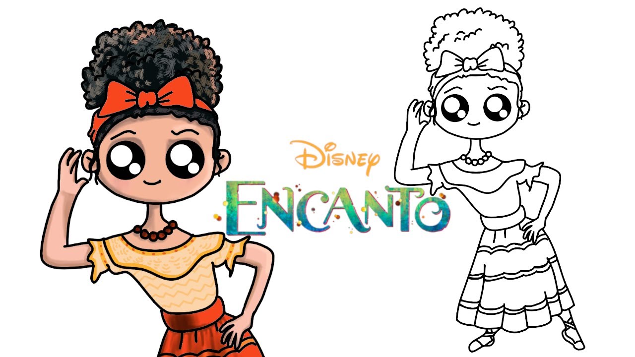 Disney Encanto Drawing Dolores Madrigal How to draw kawaii Cute