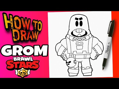 HOW TO DRAW GROM FROM BRAWL STARS | como dibujar a grom de brawl stars ...