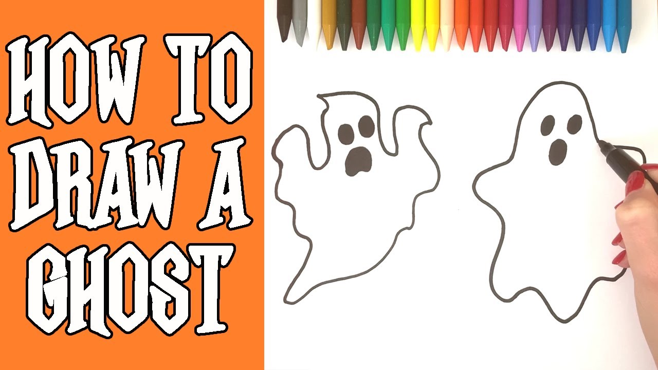 How To Draw A Ghost | Easy Ghost Drawing | Super Easy Drawings | Easy ...