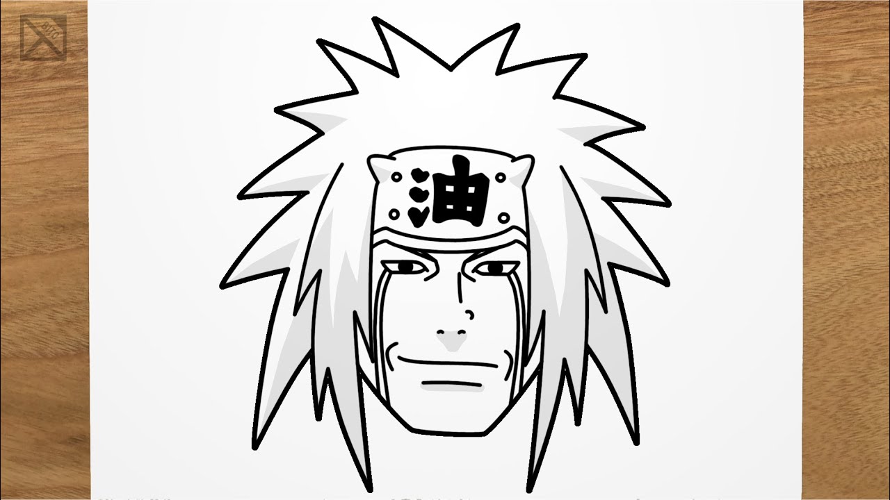 How To Draw Jiraya Naruto Step By Step Easy Easy Drawings Dibujos Faciles Dessins