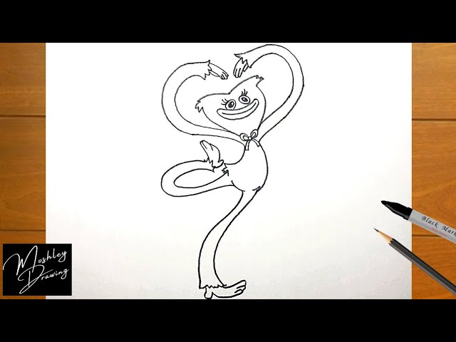 How to Draw Kissy Missy from Poppy Playtime | Easy Drawings - Dibujos ...