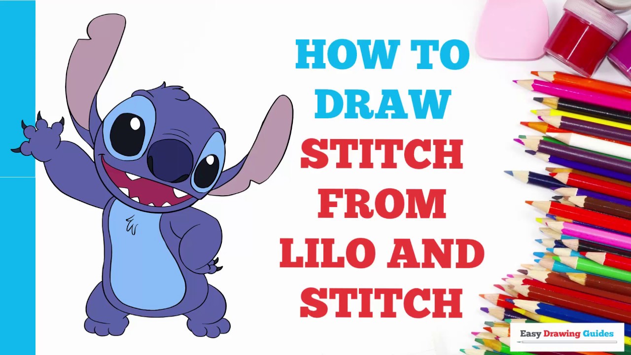 How to Draw Stitch from Lilo and Stitch in a Few Easy Steps: Drawing ...