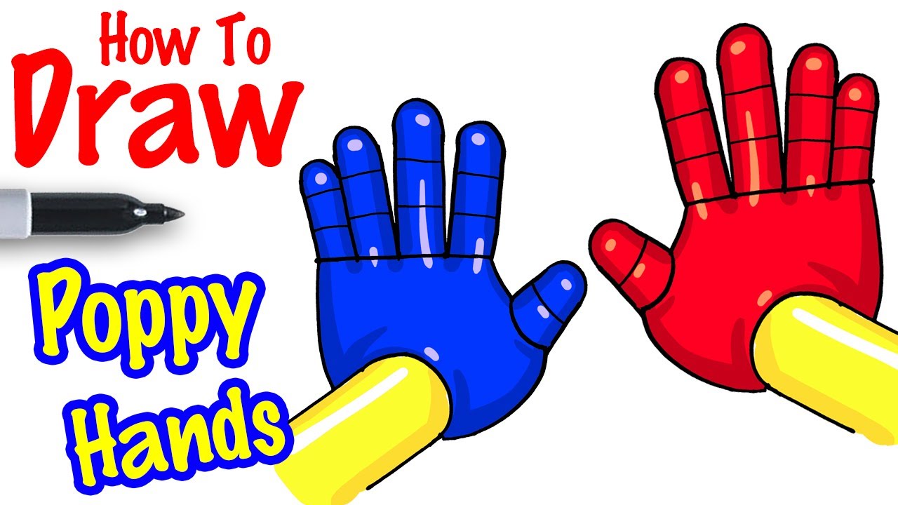 How to Draw Players Hand in Poppy Playtime | Easy Drawings - Dibujos