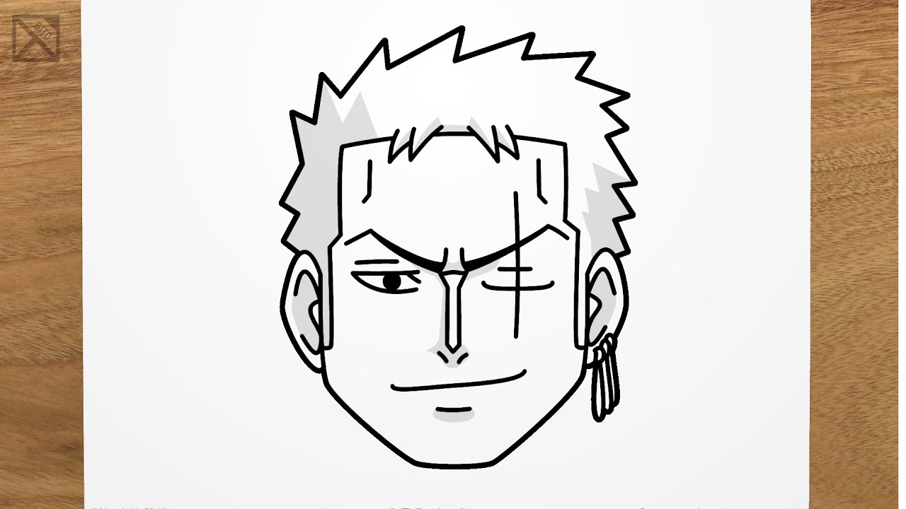 How to draw ZORO RORONOA (One Piece) step by step, EASY | Easy Drawings ...