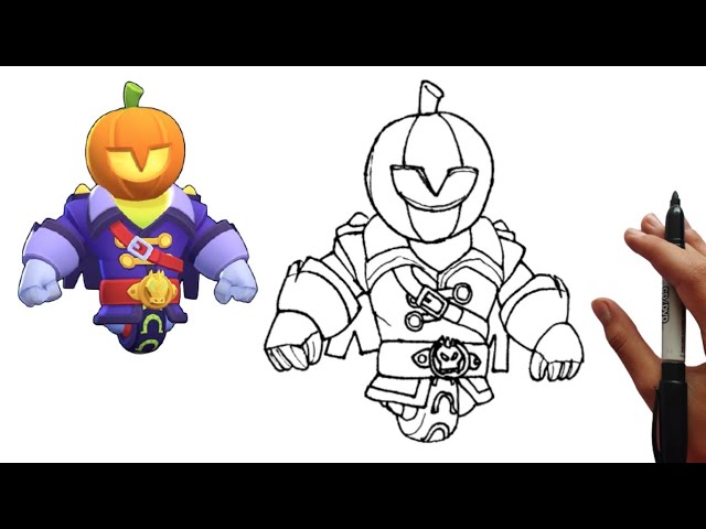 Come Disegnare Un Nuovo Brawler Skin Headless Rider Stu - Brawl Stars ...