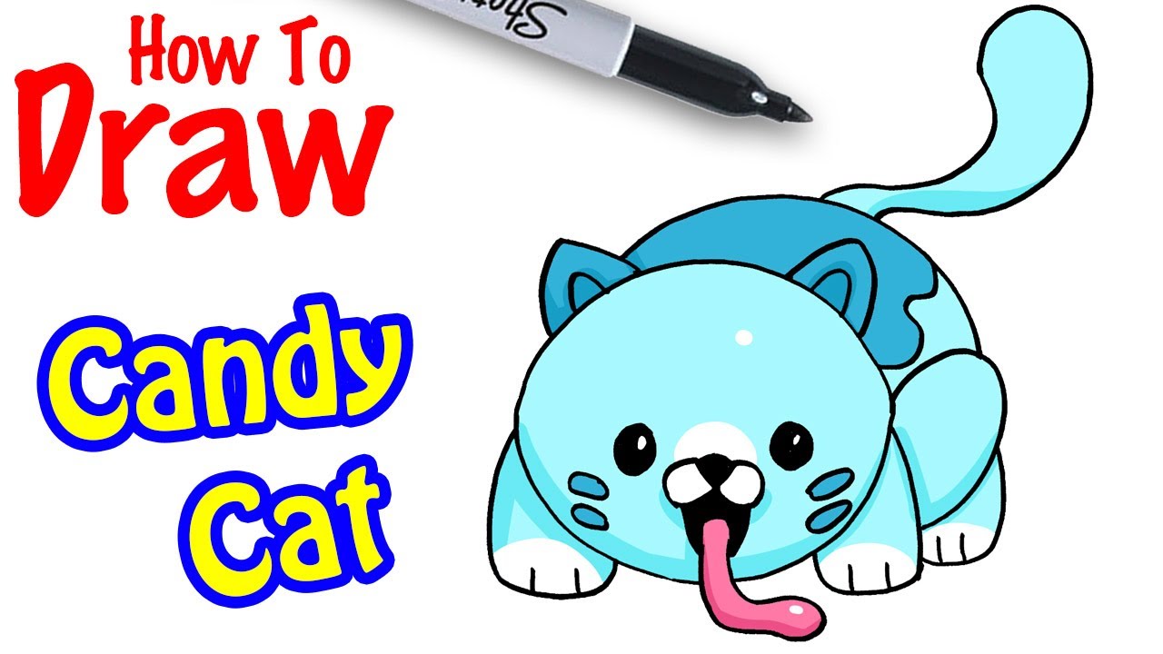 How to Draw Candy Cat Poppy Playtime Easy Drawings Dibujos