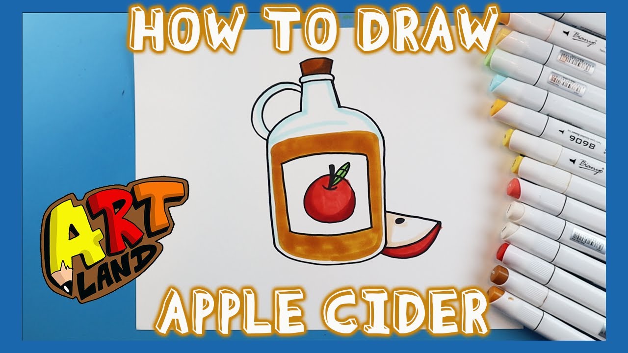 How to Draw APPLE CIDER!! Easy Drawings Dibujos Faciles Dessins