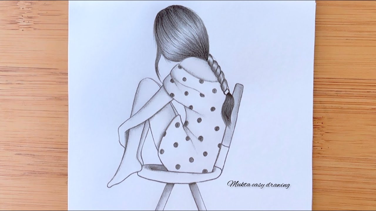 How to draw a Alone Girl with Pencil Sketch step by step pencildrawing