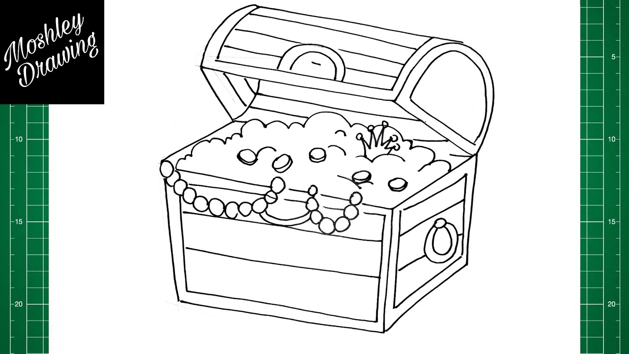 How To Draw A Treasure Chest Easy Drawings Dibujos Faciles