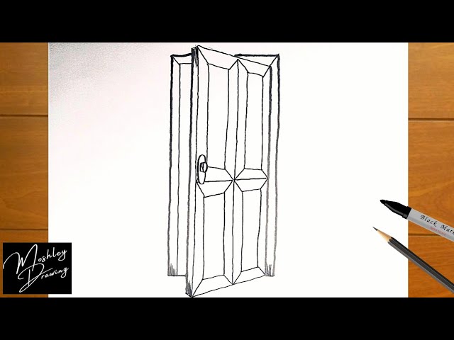 How To Draw An Open Door Easy Easy Drawings Dibujos Faciles Dessins Faciles How To Draw Comment Dessiner Como Dibujar