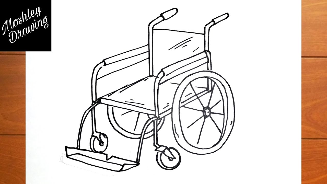 How to Draw a Wheelchair Easy Easy Drawings Dibujos Faciles