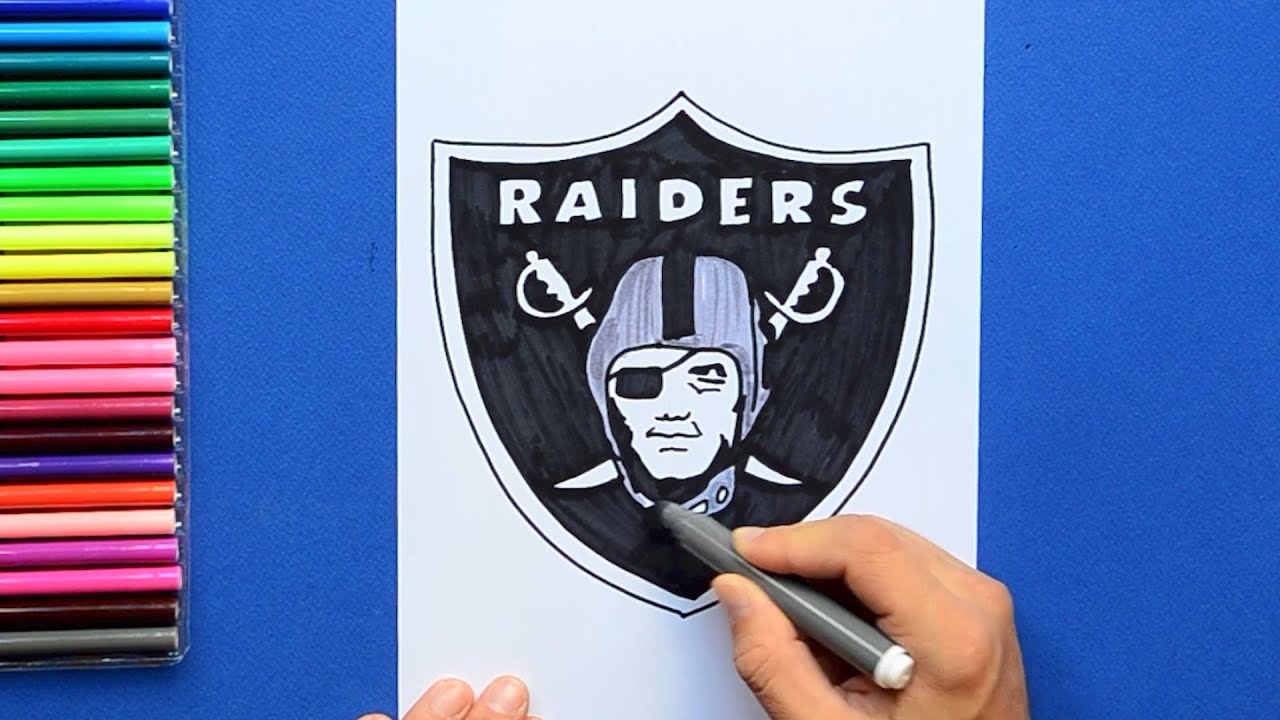 How to draw Las Vegas Raiders logo (NFL Team) Easy Drawings Dibujos
