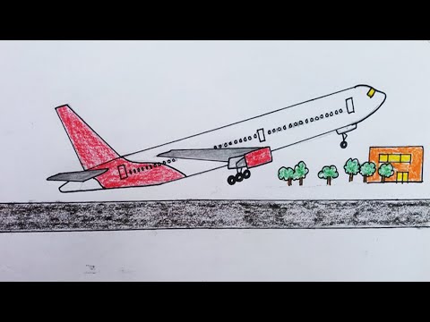 Boeing 777 plane drawing easy | How to draw a boeing 777 step by step ...